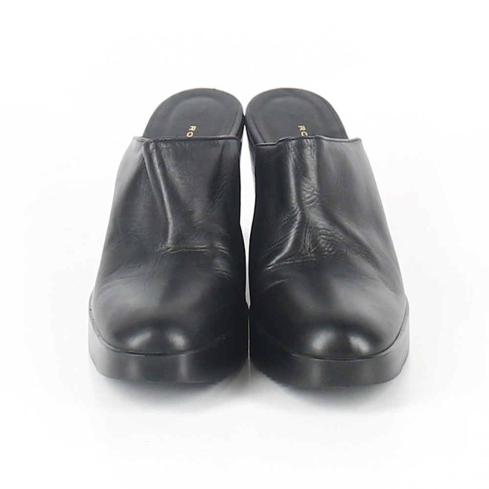 {Robert Clergerie} 100% Leather Wedge Mule/Clog
